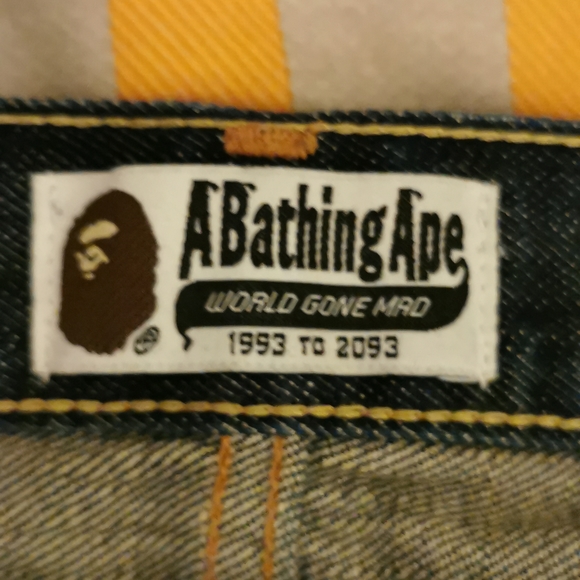 Bathing ape bapesta jeans 33w - Picture 2 of 4